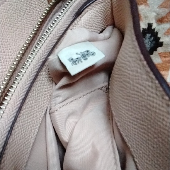 Coach Beige "Sage" Leather Carry All Satchel - Picture 9 of 14